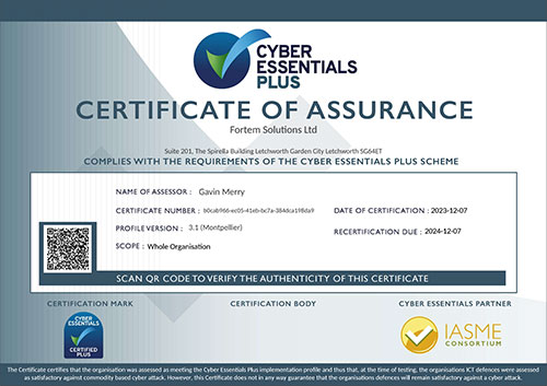 Cyber Essentials Plus